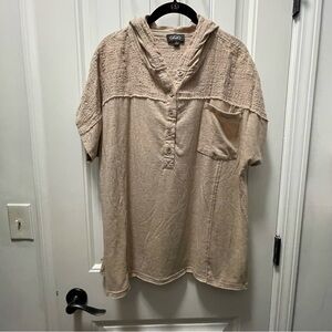 Casual Tan Button Down Shirt